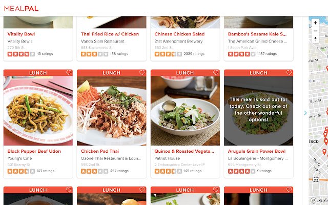 Yelp for MealPal  from Chrome web store to be run with OffiDocs Chromium online