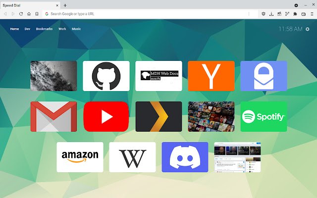 yet another speed dial  from Chrome web store to be run with OffiDocs Chromium online