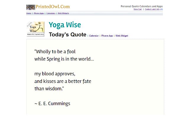 Chrome ウェブストアの Yoga Wise Daily Quote が OffiDocs Chromium オンラインで実行される