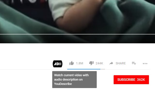 YouDescribe extension for Youtube™  from Chrome web store to be run with OffiDocs Chromium online