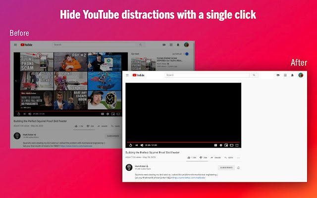 YouFocus Hide YouTube Distractions  from Chrome web store to be run with OffiDocs Chromium online