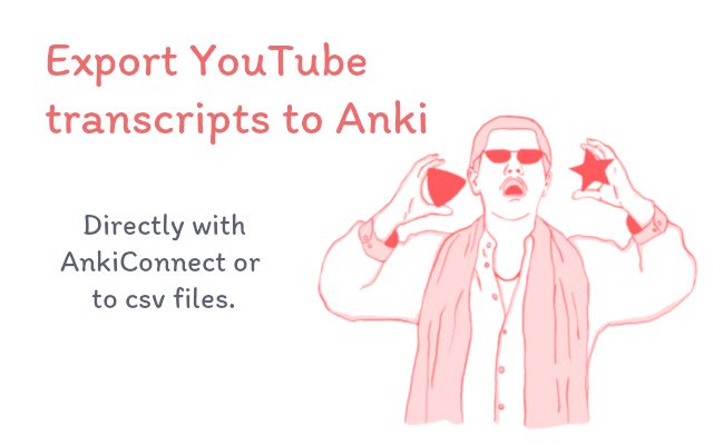 Youtube2Anki  from Chrome web store to be run with OffiDocs Chromium online