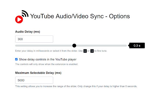 YouTube Audio/Video Sync  from Chrome web store to be run with OffiDocs Chromium online