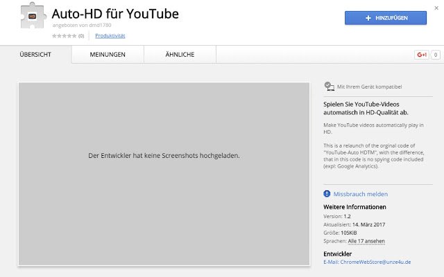 Chrome 웹 스토어의 YouTube Auto HD가 OffiDocs Chromium 온라인과 함께 실행됩니다.