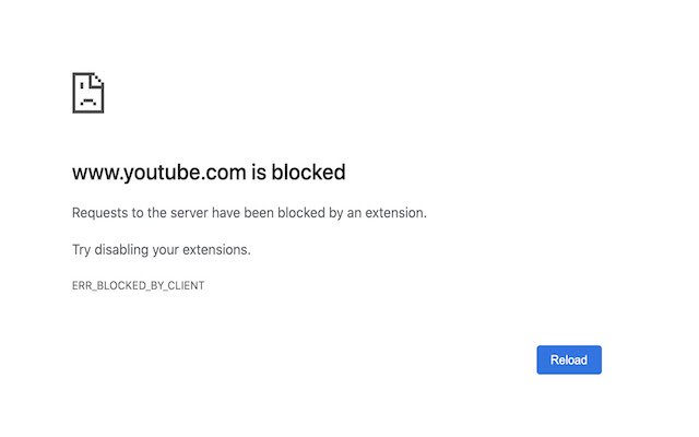 YouTube Blocker  from Chrome web store to be run with OffiDocs Chromium online