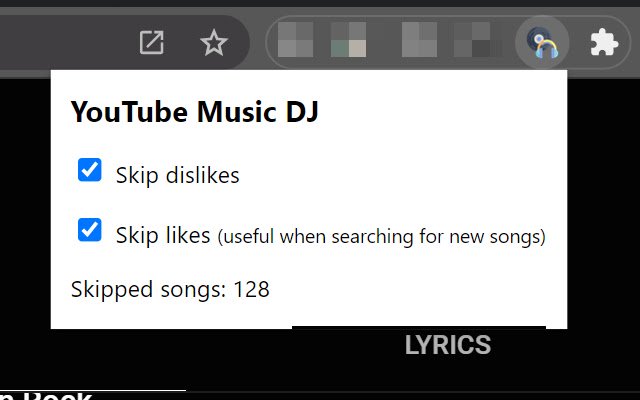 YouTube Music DJ  from Chrome web store to be run with OffiDocs Chromium online