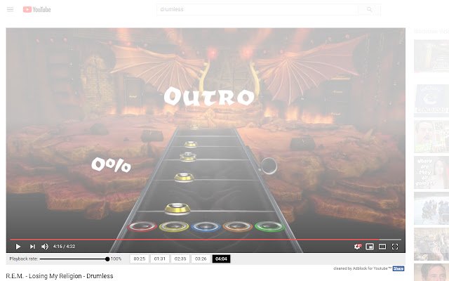 Youtube player for musicians  from Chrome web store to be run with OffiDocs Chromium online