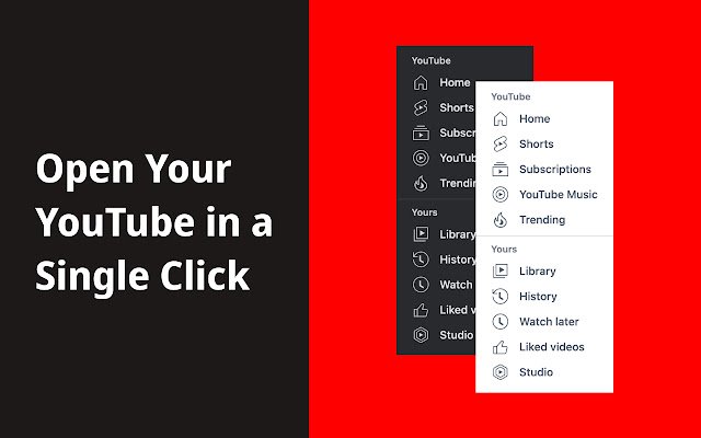 YouTube Quick Menu  from Chrome web store to be run with OffiDocs Chromium online