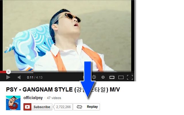 Youtube Replay  from Chrome web store to be run with OffiDocs Chromium online