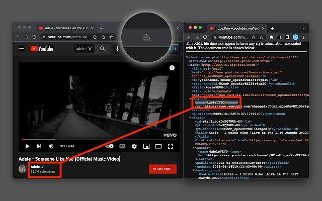 YouTube RSS Feed Generator  from Chrome web store to be run with OffiDocs Chromium online