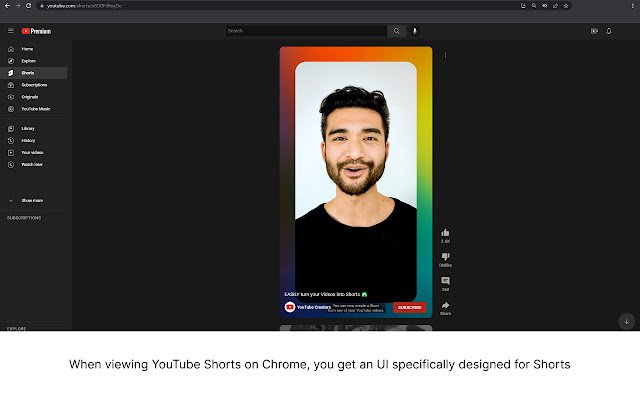 YouTube Shorts to Normal Video Extension  from Chrome web store to be run with OffiDocs Chromium online