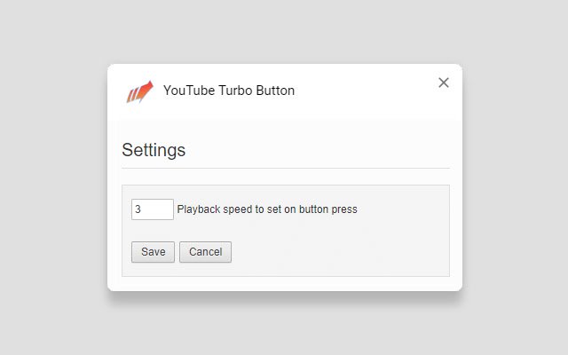 YouTube Turbo Button  from Chrome web store to be run with OffiDocs Chromium online