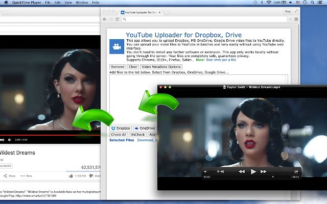 YouTube Uploader для Dropbox, Drive из интернет-магазина Chrome будет работать с OffiDocs Chromium онлайн