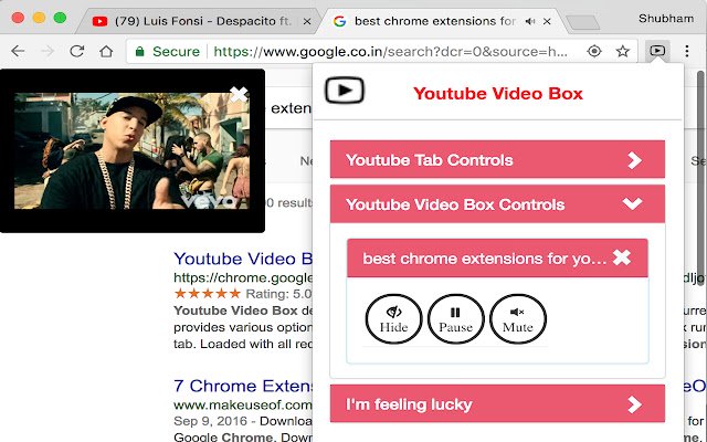 Youtube Video Box  from Chrome web store to be run with OffiDocs Chromium online