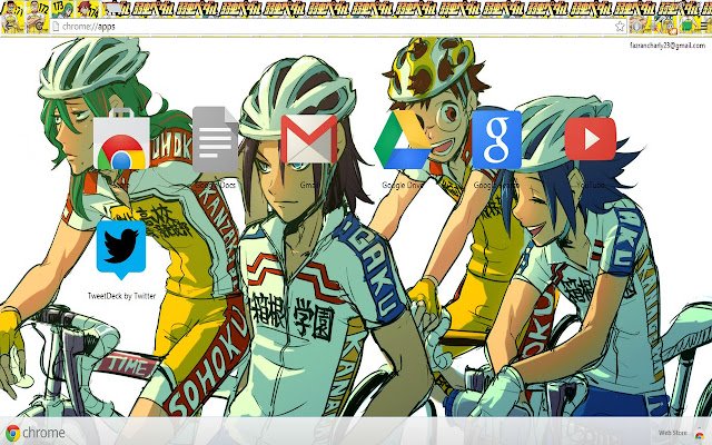 Yowamushi pedal Themes  from Chrome web store to be run with OffiDocs Chromium online