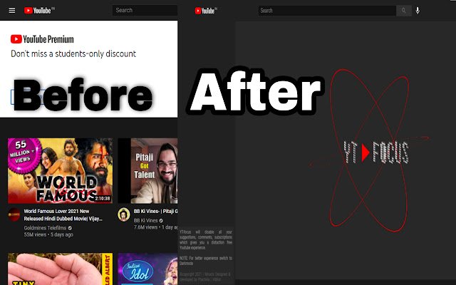 YT Focus de la boutique en ligne Chrome sera exécuté avec OffiDocs Chromium en ligne