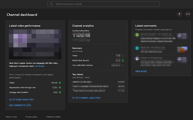 YT Studio Config da Chrome Web Store para ser executado com OffiDocs Chromium online