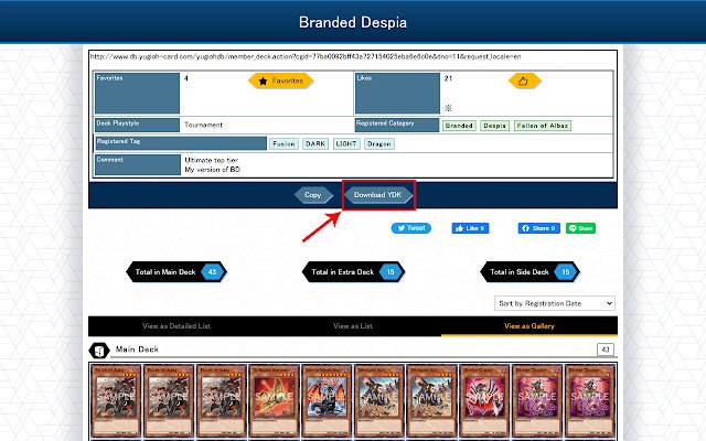 Yu Gi Oh! Deck Downloader de la boutique en ligne Chrome à exécuter avec OffiDocs Chromium en ligne