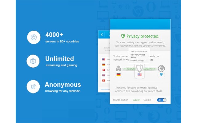 Zenmate Gratis VPN Chrome  from Chrome web store to be run with OffiDocs Chromium online