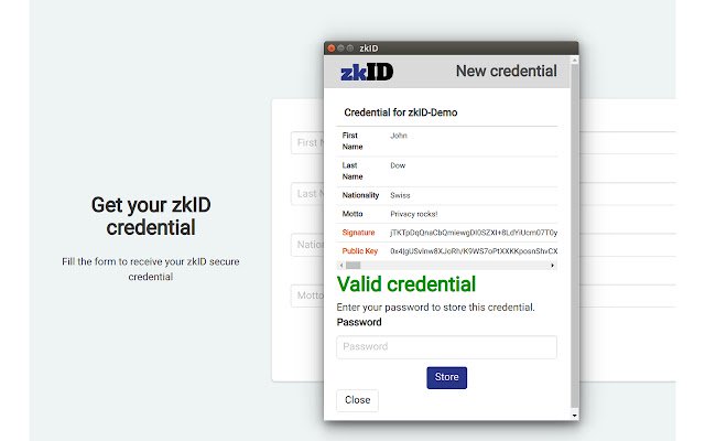 zkID  from Chrome web store to be run with OffiDocs Chromium online