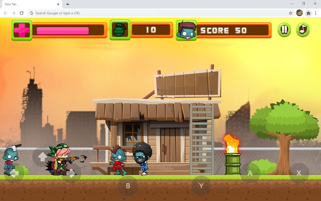 Zombie Invasion Shooting Game dal Chrome Web Store per essere eseguito con OffiDocs Chromium online