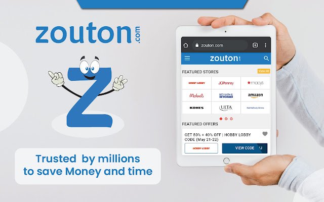 Zouton Coupon finder  from Chrome web store to be run with OffiDocs Chromium online