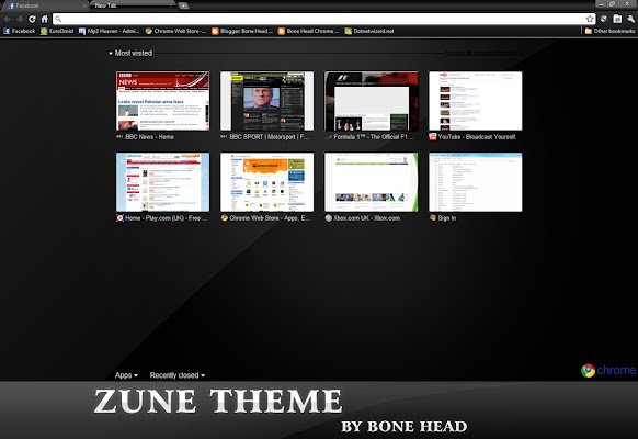 Zune Theme  from Chrome web store to be run with OffiDocs Chromium online