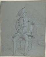 Free download Seated Gentleman Holding a Pipe (recto); Half-Length Study of the Same Man (verso) free photo or picture to be edited with GIMP online image editor