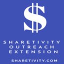 Sharetivity Outreach  screen for extension Chrome web store in OffiDocs Chromium