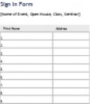 Free download Sign In Form DOC, XLS or PPT template free to be edited with LibreOffice online or OpenOffice Desktop online