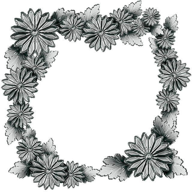 Free download Silver The Frame Chrysanthemum -  free illustration to be edited with GIMP free online image editor