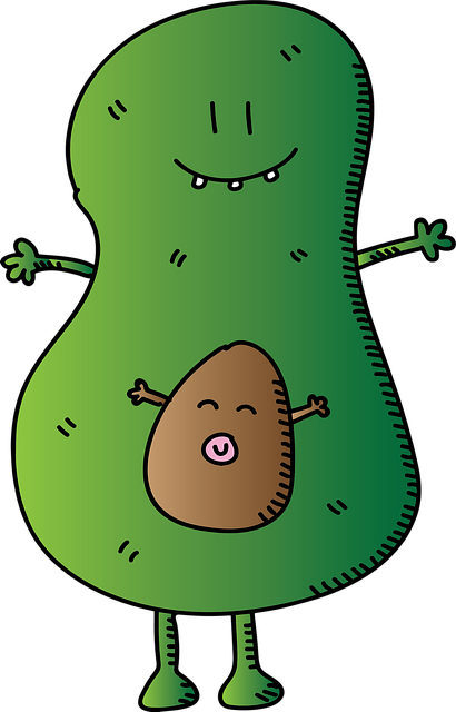 Free download Sketch Avocado Baby -  free illustration to be edited with GIMP free online image editor