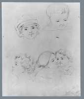 Free download Sketches of Heads (from McGuire Scrapbook) free photo or picture to be edited with GIMP online image editor