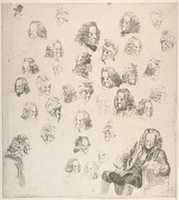 Free download Sketches of Voltaire at Age Eighty-One free photo or picture to be edited with GIMP online image editor