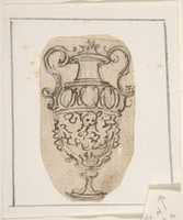 Free download Sketch for an Urn Decorated with Garlands and the Head of a Satyr. free photo or picture to be edited with GIMP online image editor