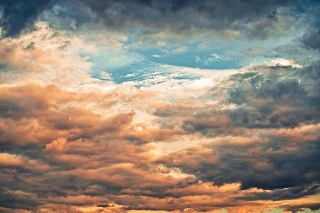 Free download sky clouds cumulus sunset free picture to be edited with GIMP free online image editor