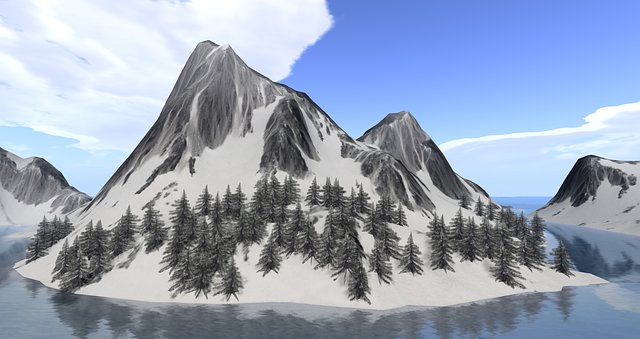 Free download Snow Mountains -  free illustration to be edited with GIMP free online image editor