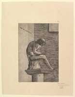 Free download Speculum Romanae Magnificentiae: Man Removing a Thorn from his Foot free photo or picture to be edited with GIMP online image editor