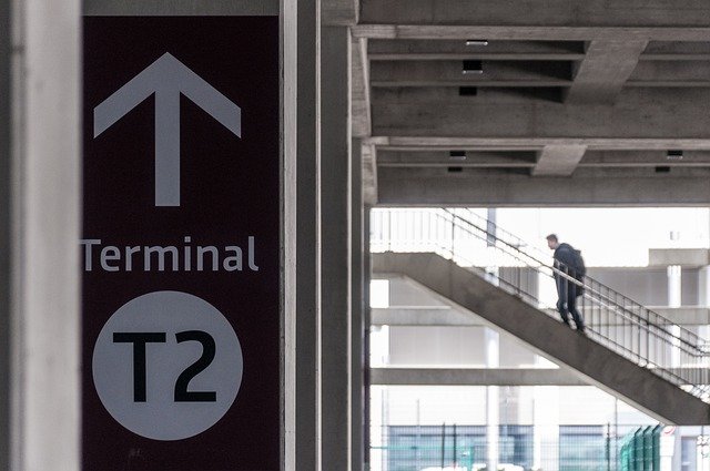 Free download stairs airport terminal sign free picture to be edited with GIMP free online image editor