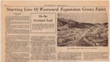Free download Starting line of westward expansion grows faint (San Jose Mercury, July 5, 1977) free photo or picture to be edited with GIMP online image editor