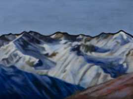 Free download Stas Korolov, Mountains, Oil On Canvas, 120x 90 Cm, 2016 free photo or picture to be edited with GIMP online image editor