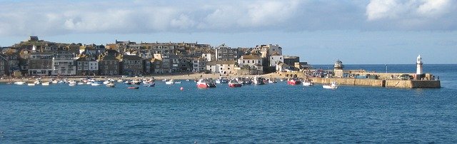 Free download st ives cornwall water lighthouse free picture to be edited with GIMP free online image editor