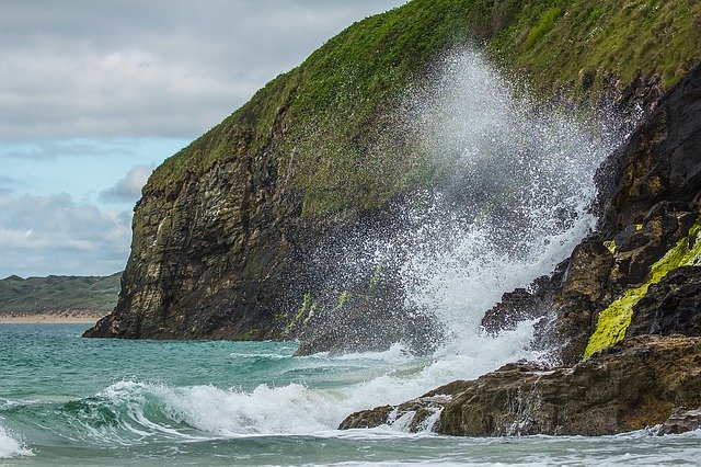 Free download st ives waves cornwall ocean free picture to be edited with GIMP free online image editor