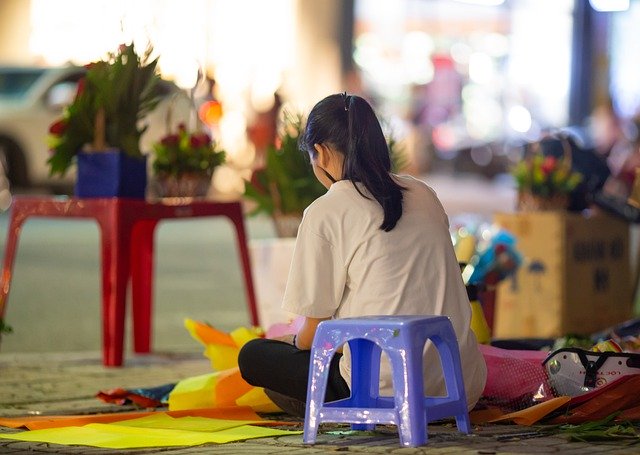 Free download street woman flower vendor girl free picture to be edited with GIMP free online image editor