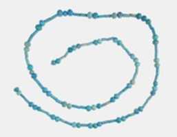 Free download String of blue faience ball and cylinder beads free photo or picture to be edited with GIMP online image editor