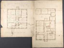 Free download Studies of the Pavilion at Fonthill, Wiltshire and Plans of the Ground and First Floors (recto); Studies for the Pavilion in Tudor-Gothic Style (verso) free photo or picture to be edited with GIMP online image editor