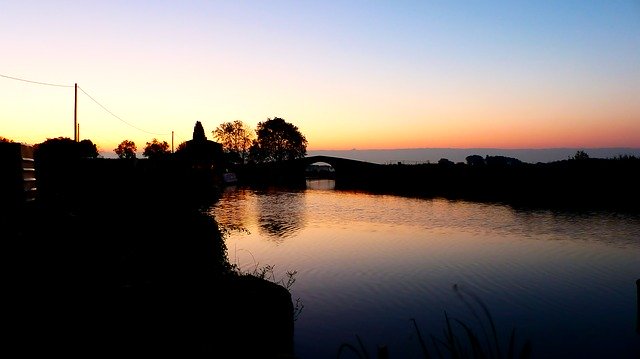 Free download sunrise canal du midi architecture free picture to be edited with GIMP free online image editor