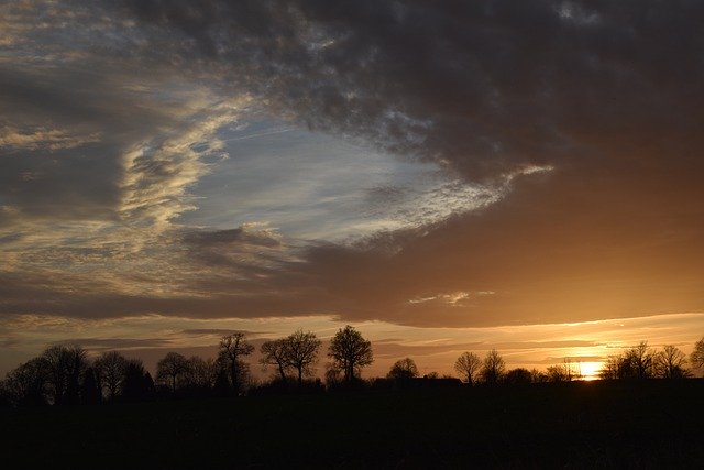 Free download sunset clouds cumulus sky free picture to be edited with GIMP free online image editor