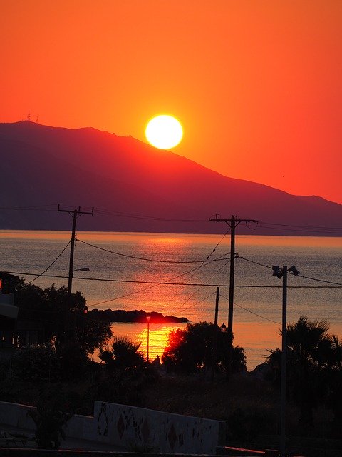 Free download sunset kos greece holiday sun free picture to be edited with GIMP free online image editor