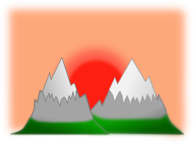 Free download Sunset Mountains Snow - Free vector graphic on Pixabay free illustration to be edited with GIMP free online image editor